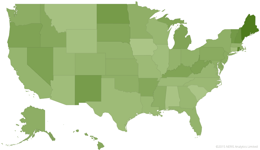 INFP personality type in the United States, both variants